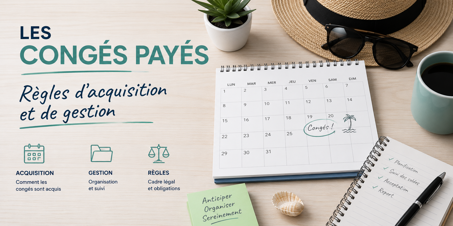 Les CongĂ©s PayĂ©s :RĂšgles dâAcquisition et de Gestion