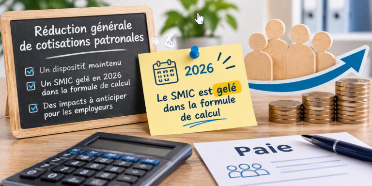 Réduction générale de cotisations patronales : le SMIC est gelé dans la formule de calcul en 2026